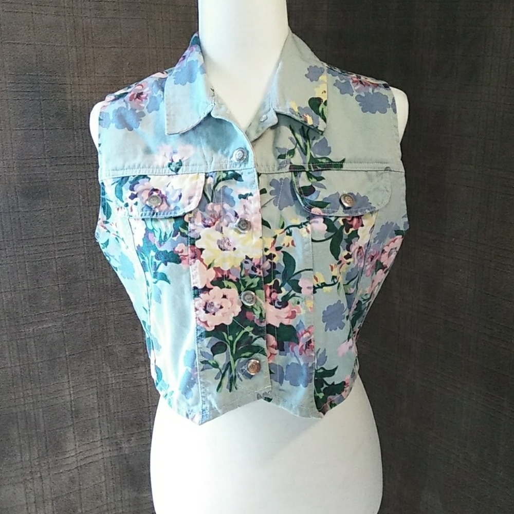 Hot House floral vest.